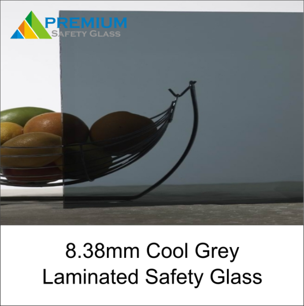 8.38mm Cool Grey Laminated Safety Glass