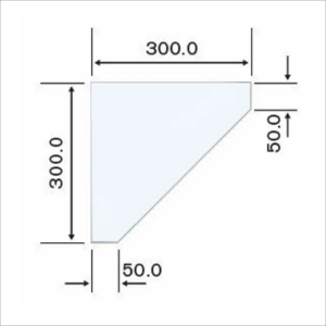Glass shelf 300 x 300mm No Holes