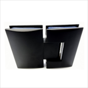 180° Glass To Glass Hinge-Brass Black