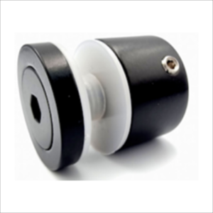 19mm Through Glass Flange-Stainless Steel Black