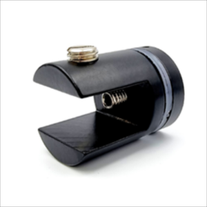 Glass Shelf Holder-Brass/Black 25mm-No Hole-Glass To Glass