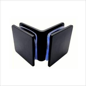 90° Glass To Glass Clamp-Stainless Steel Black